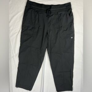 Avia Women’s Jogger Pants Black Adjustable Cinch Hem Drawstring Waist - Large